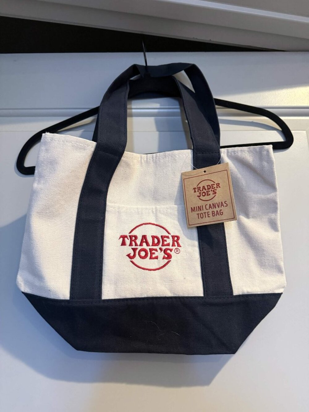 Trader Joe's Mini Blue Canvas NWT